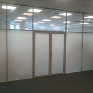 Цельностеклянная офисная противопожарная перегородка / серия FRM5285